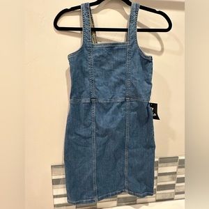 NWT Girls Denim Overall Dress